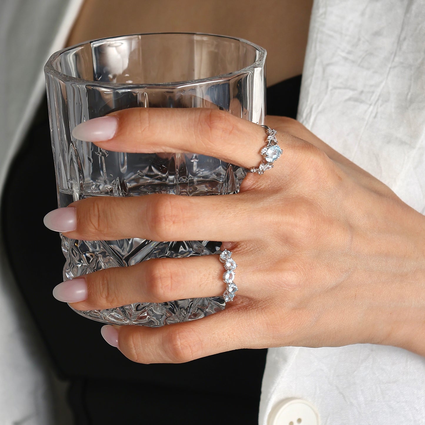 Wave Ring - Featuring Aquamarine