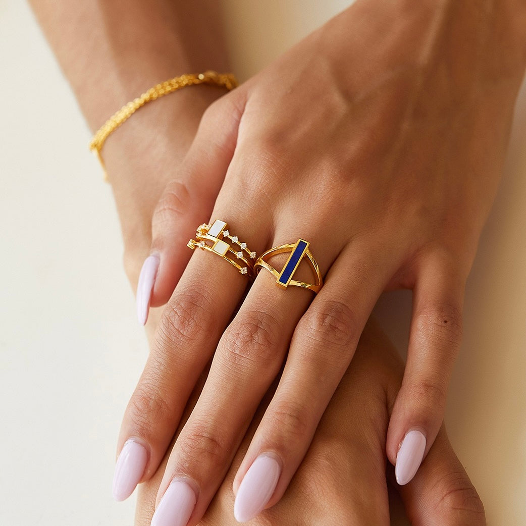 Cubic Duet Ring