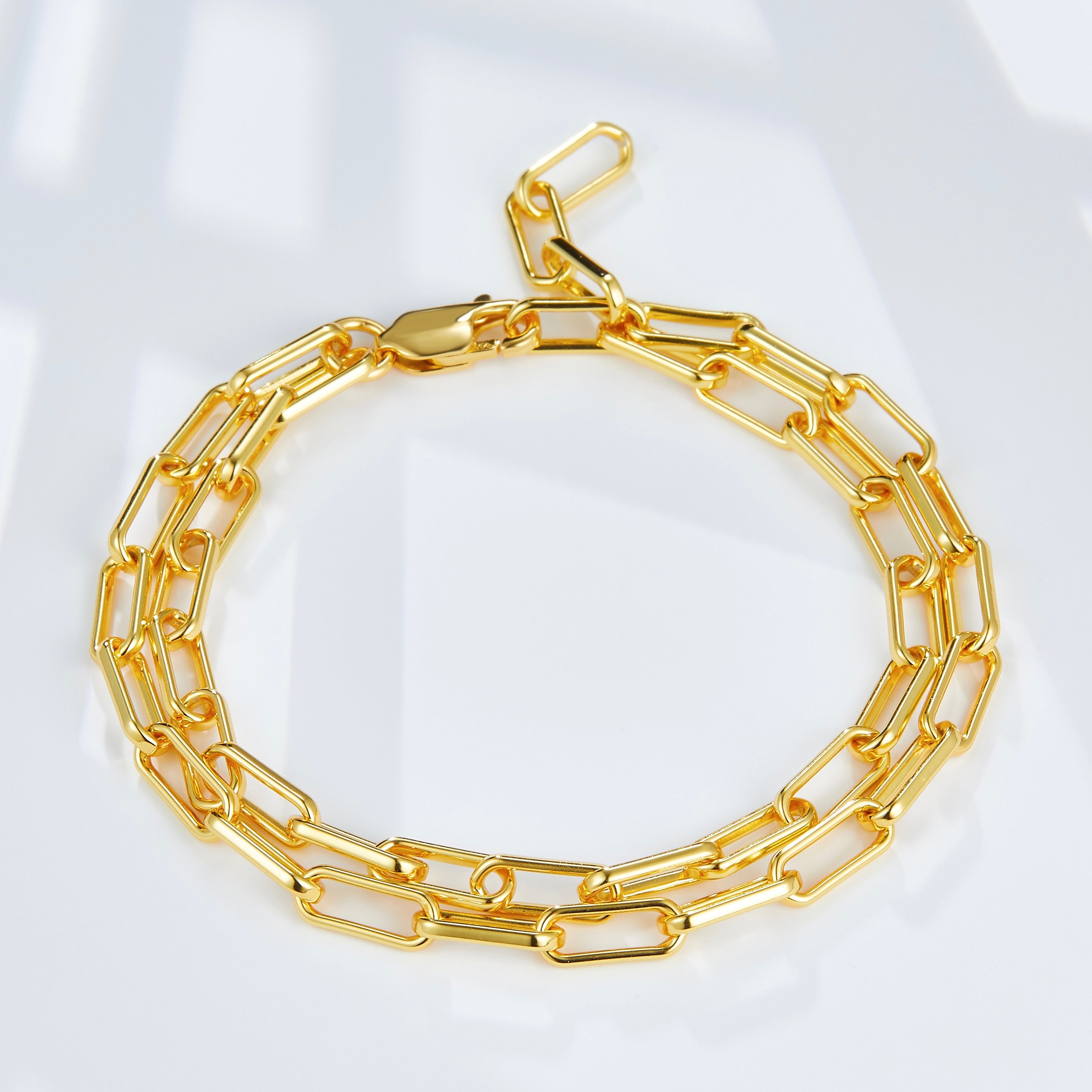 Auréole Double Paperclip Bracelet - Pure Gems & Stones Store: Awakened Days