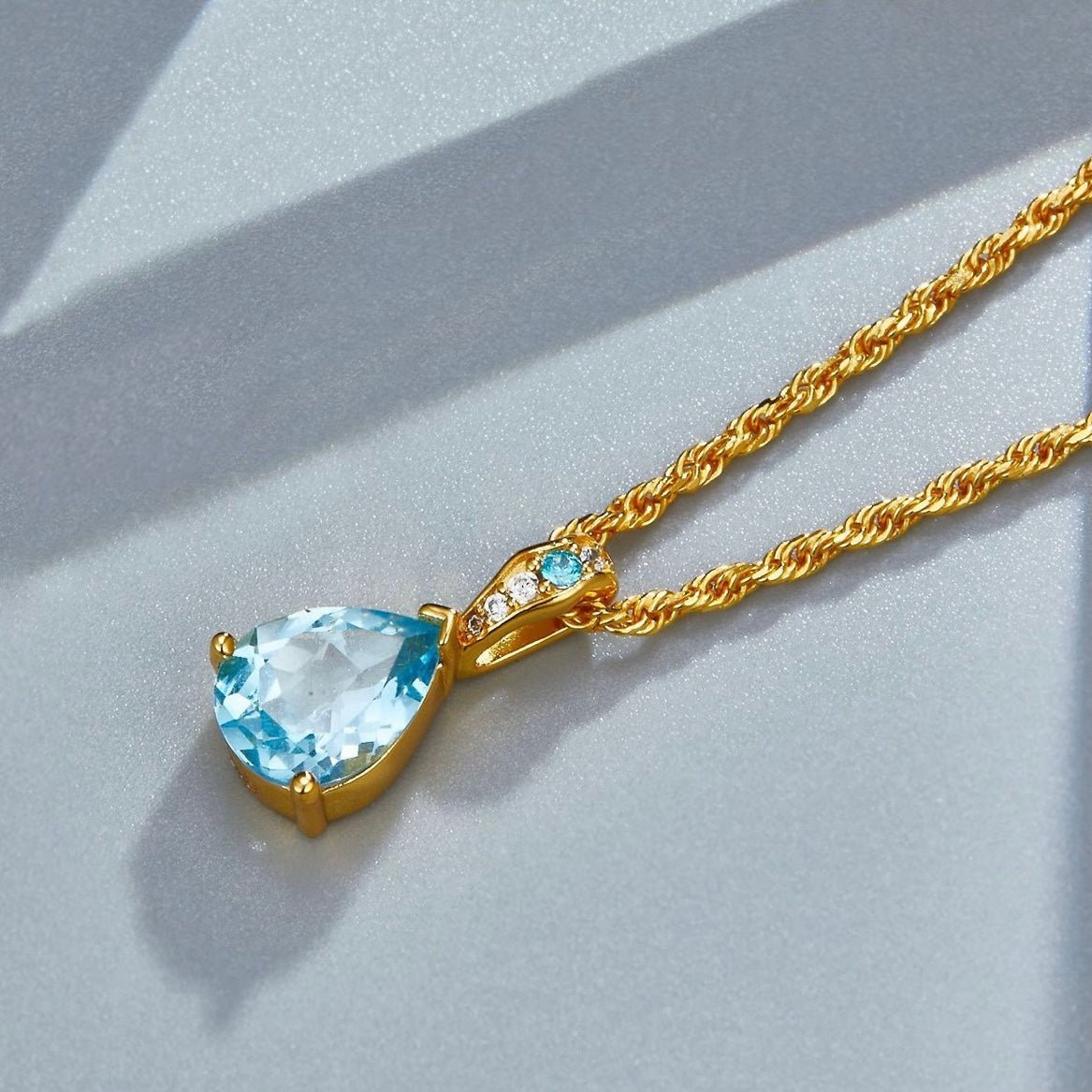 Azure Teardrop Necklace - Pure Gems & Stones Store: Awakened Days
