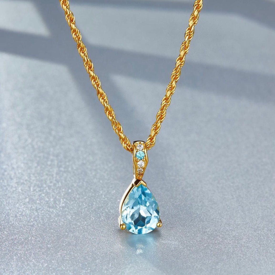 Azure Teardrop Necklace - Pure Gems & Stones Store: Awakened Days