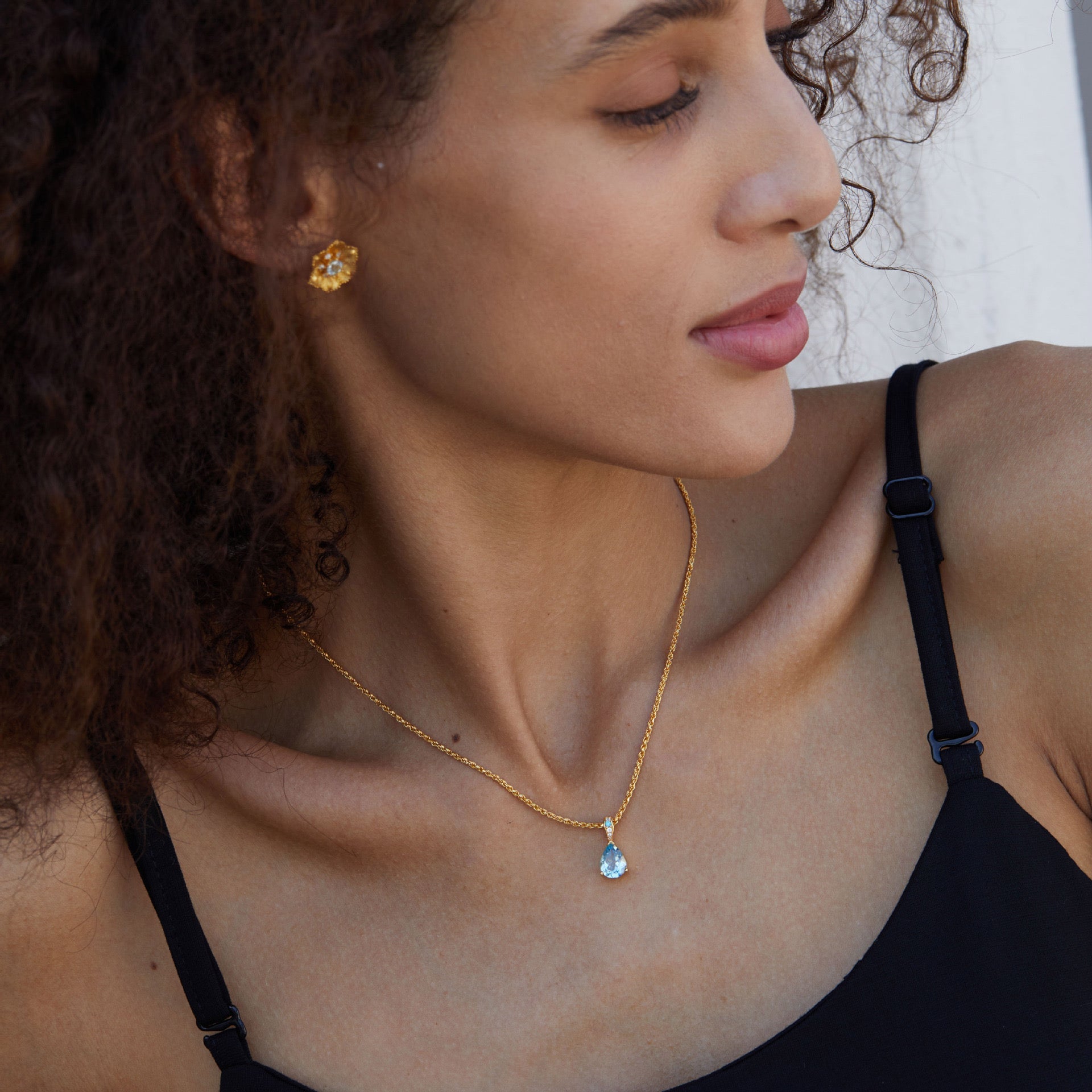 Azure Teardrop Necklace - Pure Gems & Stones Store: Awakened Days