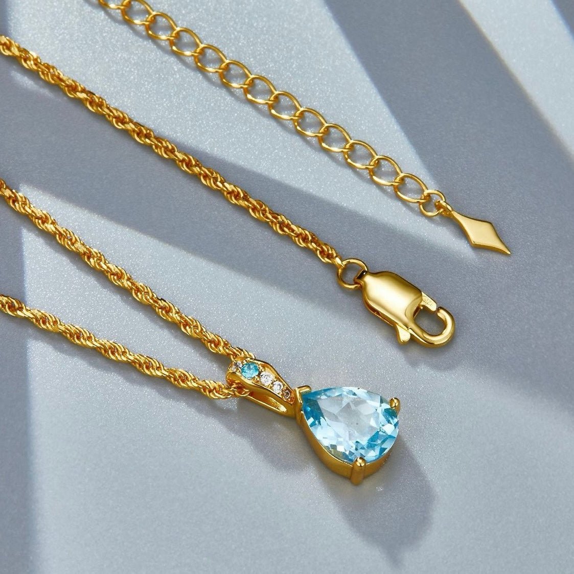 Azure Teardrop Necklace - Pure Gems & Stones Store: Awakened Days