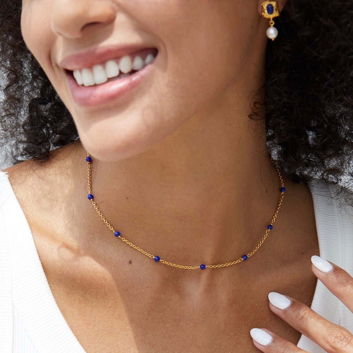 Bare Luxe – Blue Orbit Necklace - Pure Gems & Stones Store: Awakened Days