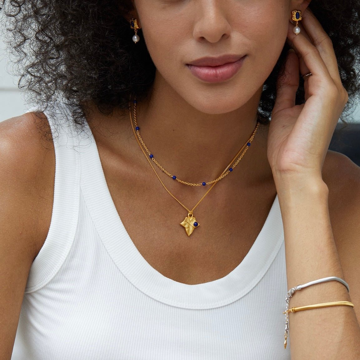 Bare Luxe – Blue Orbit Necklace - Pure Gems & Stones Store: Awakened Days