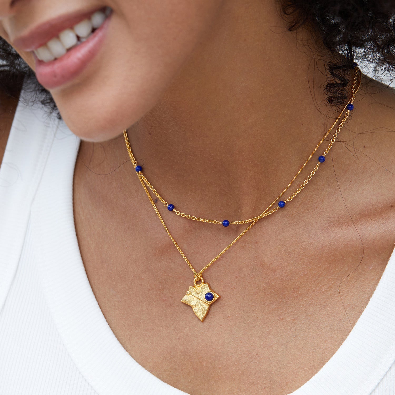 Bare Luxe – Blue Orbit Necklace - Pure Gems & Stones Store: Awakened Days