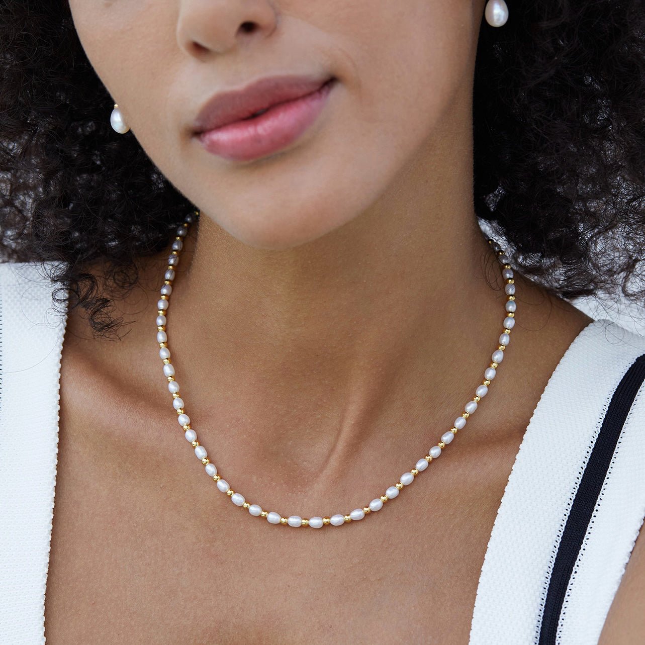 Bare Luxe – Golden Pearl Necklace - Pure Gems & Stones Store: Awakened Days
