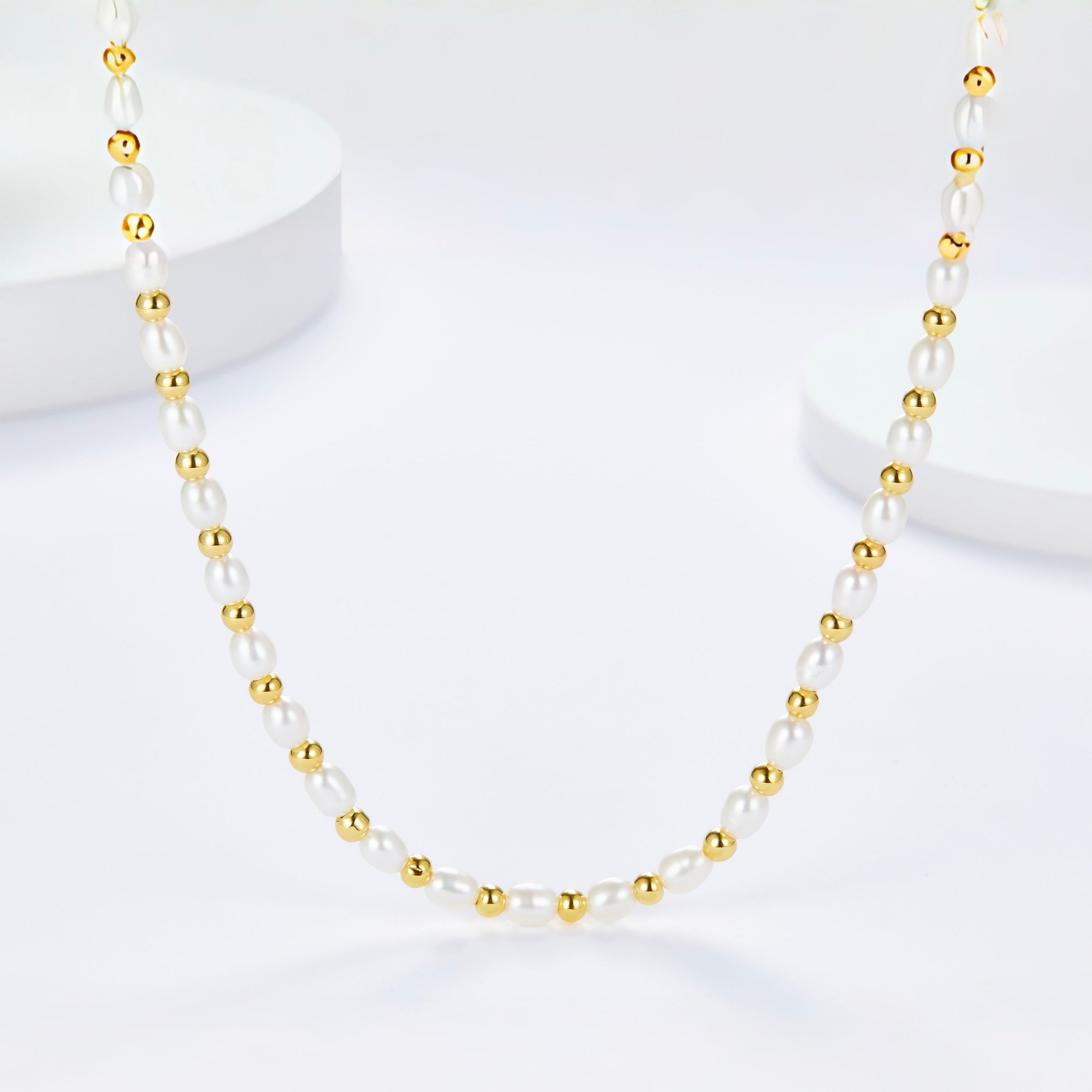 Bare Luxe – Golden Pearl Necklace - Pure Gems & Stones Store: Awakened Days