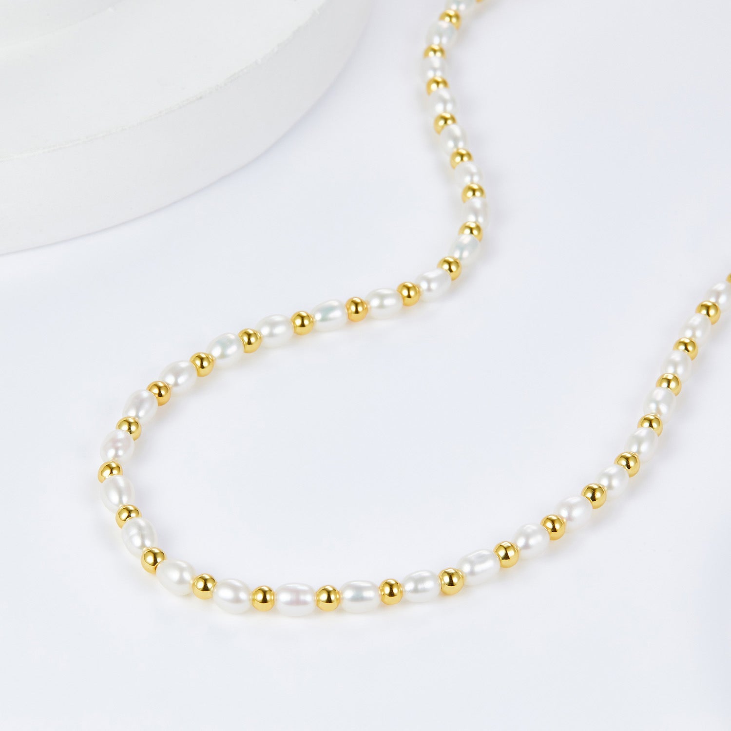 Bare Luxe – Golden Pearl Necklace - Pure Gems & Stones Store: Awakened Days