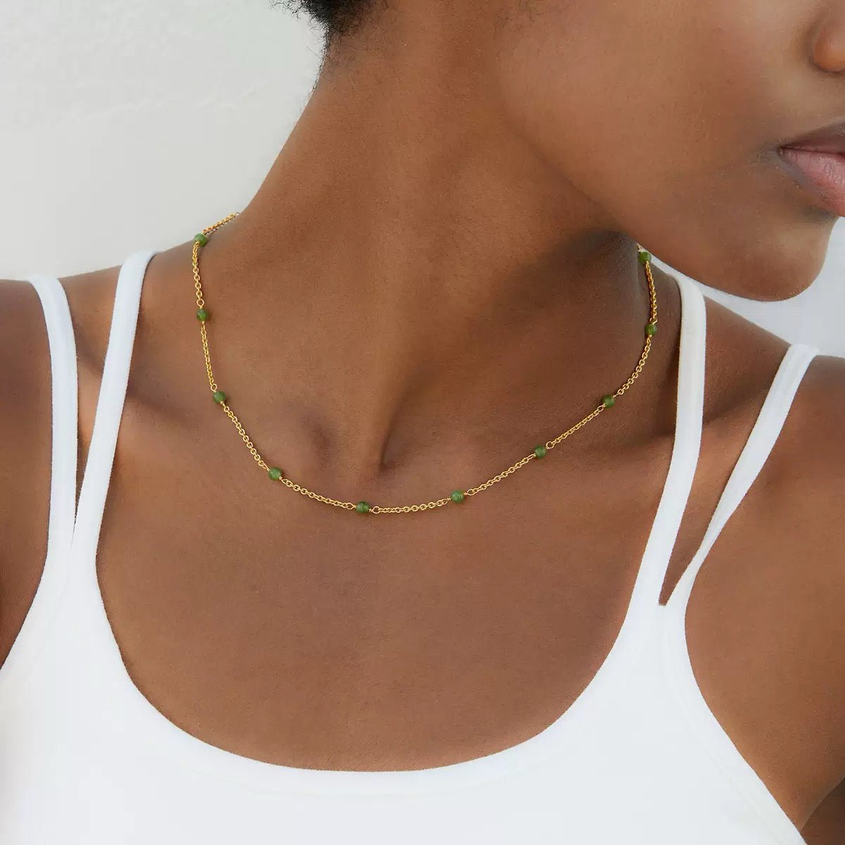 Bare Luxe – Green Orbit Necklace - Pure Gems & Stones Store: Awakened Days