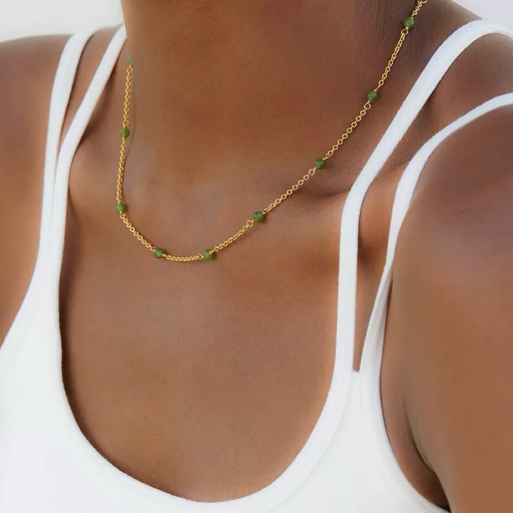 Bare Luxe – Green Orbit Necklace - Pure Gems & Stones Store: Awakened Days