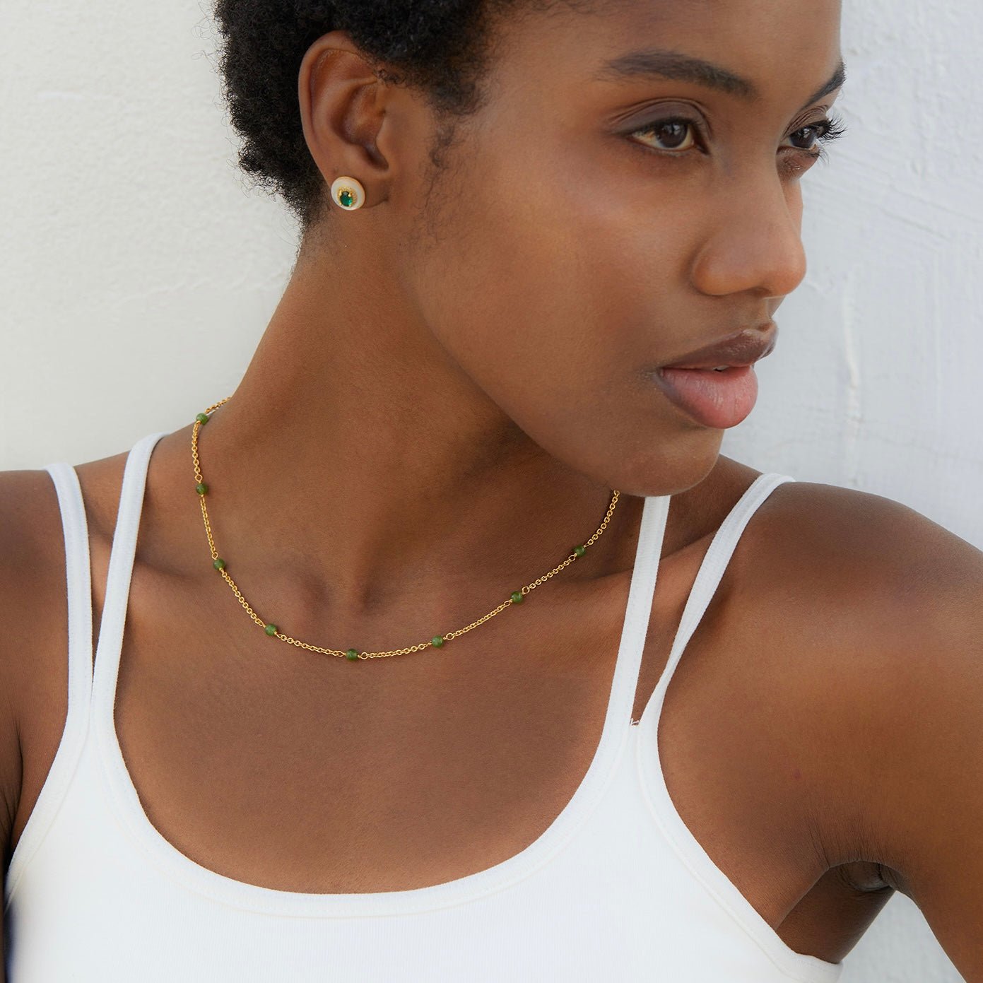 Bare Luxe – Green Orbit Necklace - Pure Gems & Stones Store: Awakened Days