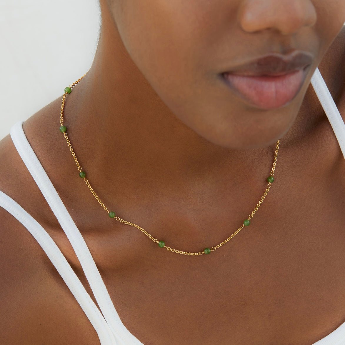 Bare Luxe – Green Orbit Necklace - Pure Gems & Stones Store: Awakened Days