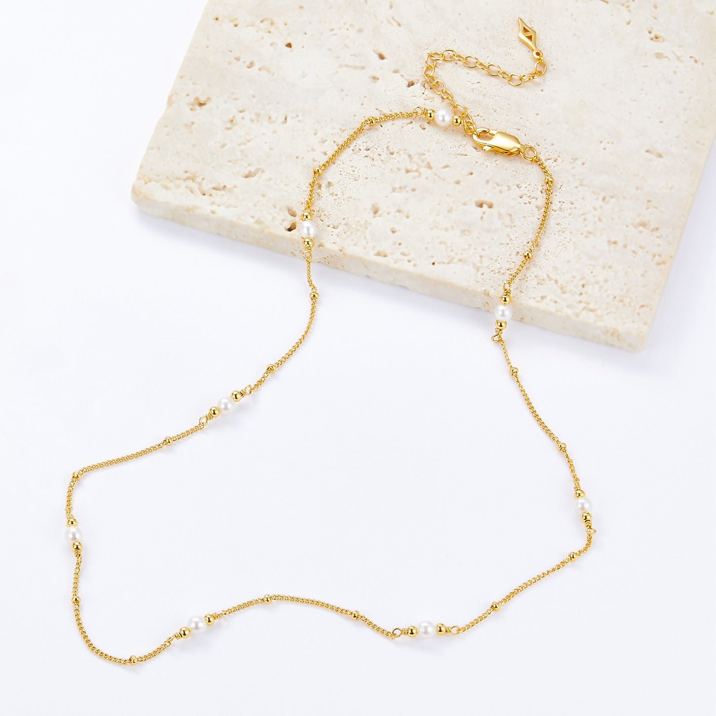 Bare Luxe – Pearl Path Necklace - Pure Gems & Stones Store: Awakened Days