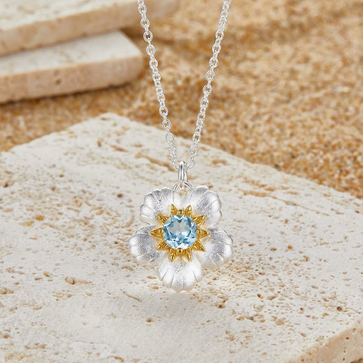 Bleu de Jardin Necklace - Pure Gems & Stones Store: Awakened Days
