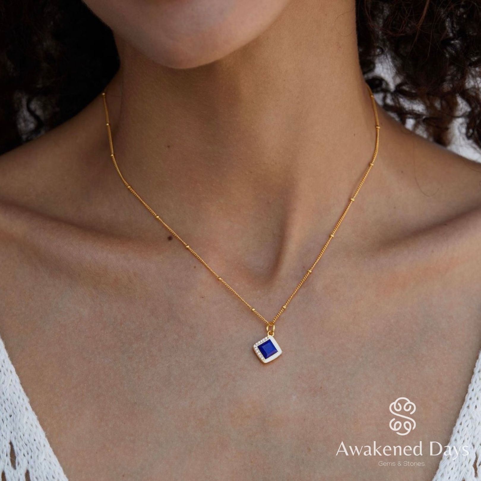 Bleu Intuition Necklace - Pure Gems & Stones Store: Awakened Days