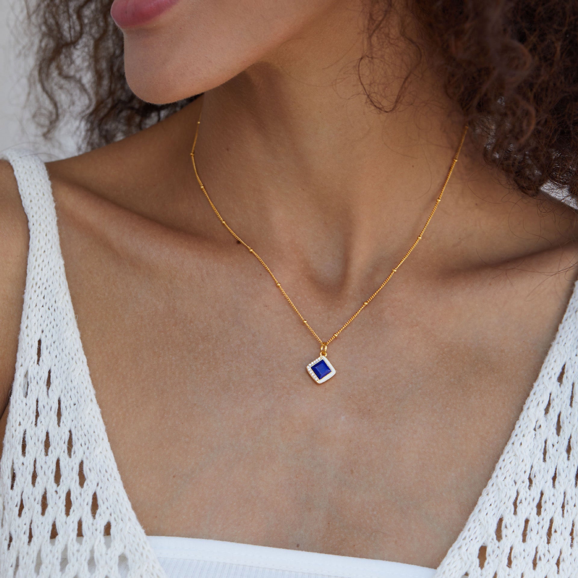 Bleu Intuition Necklace - Pure Gems & Stones Store: Awakened Days