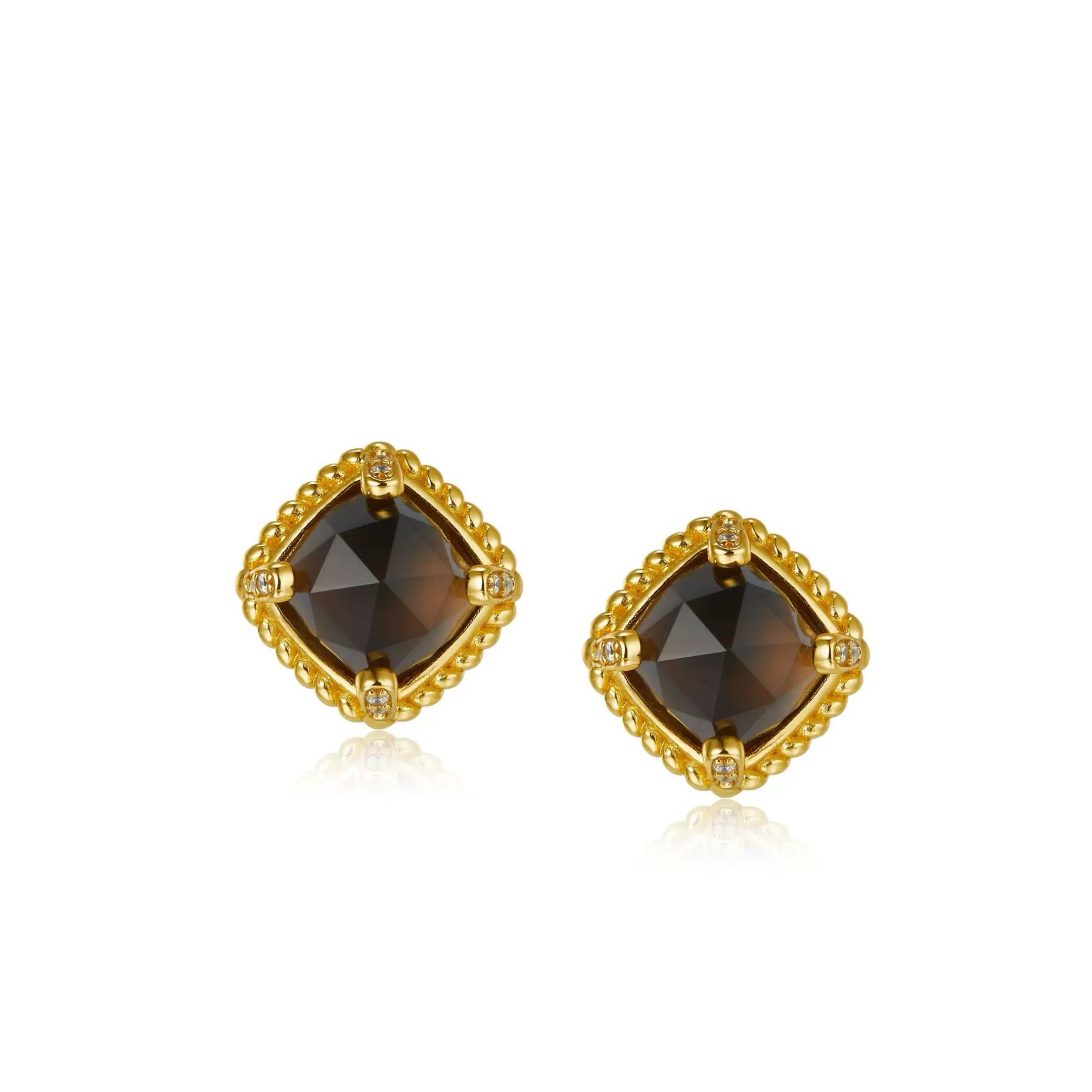 Cocoa Luxe Studs - Pure Gems & Stones Store: Awakened Days