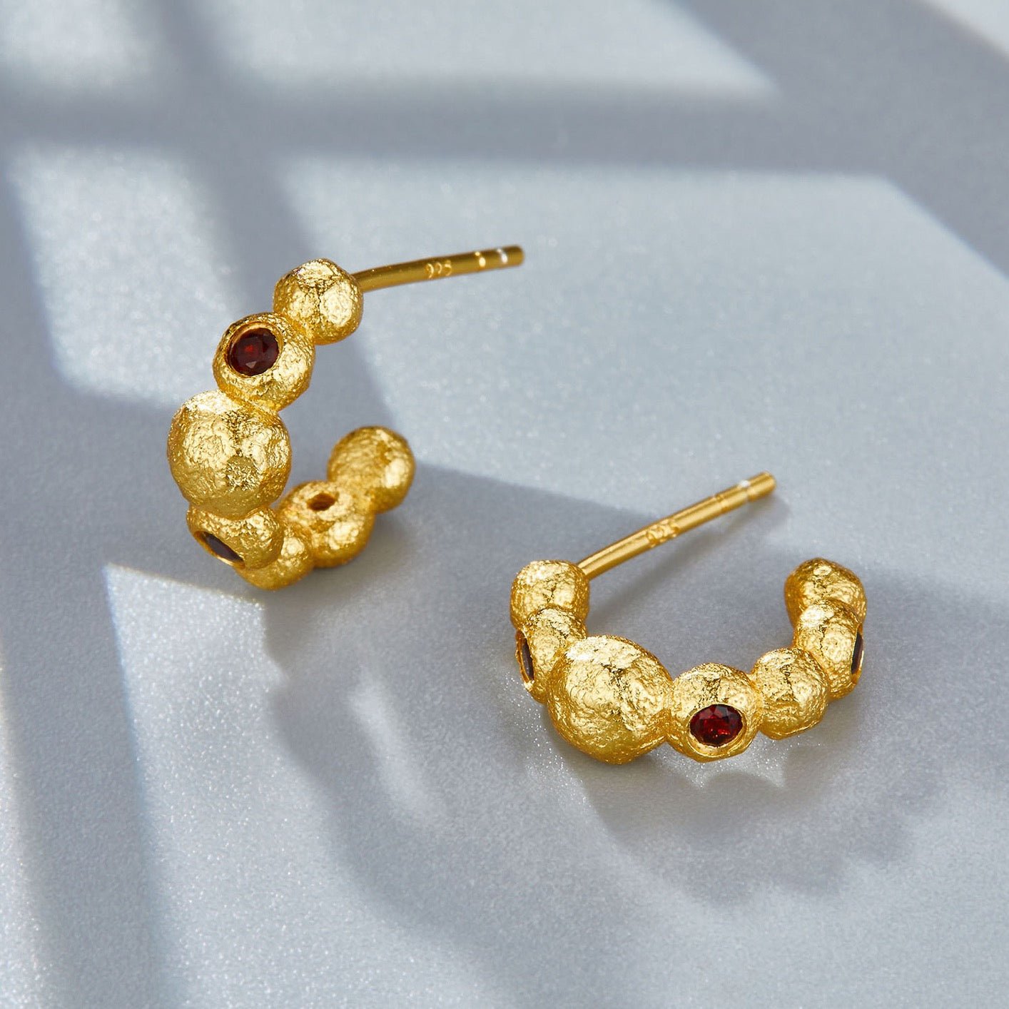 Crimson Tide Garnet Hoops - Pure Gems & Stones Store: Awakened Days