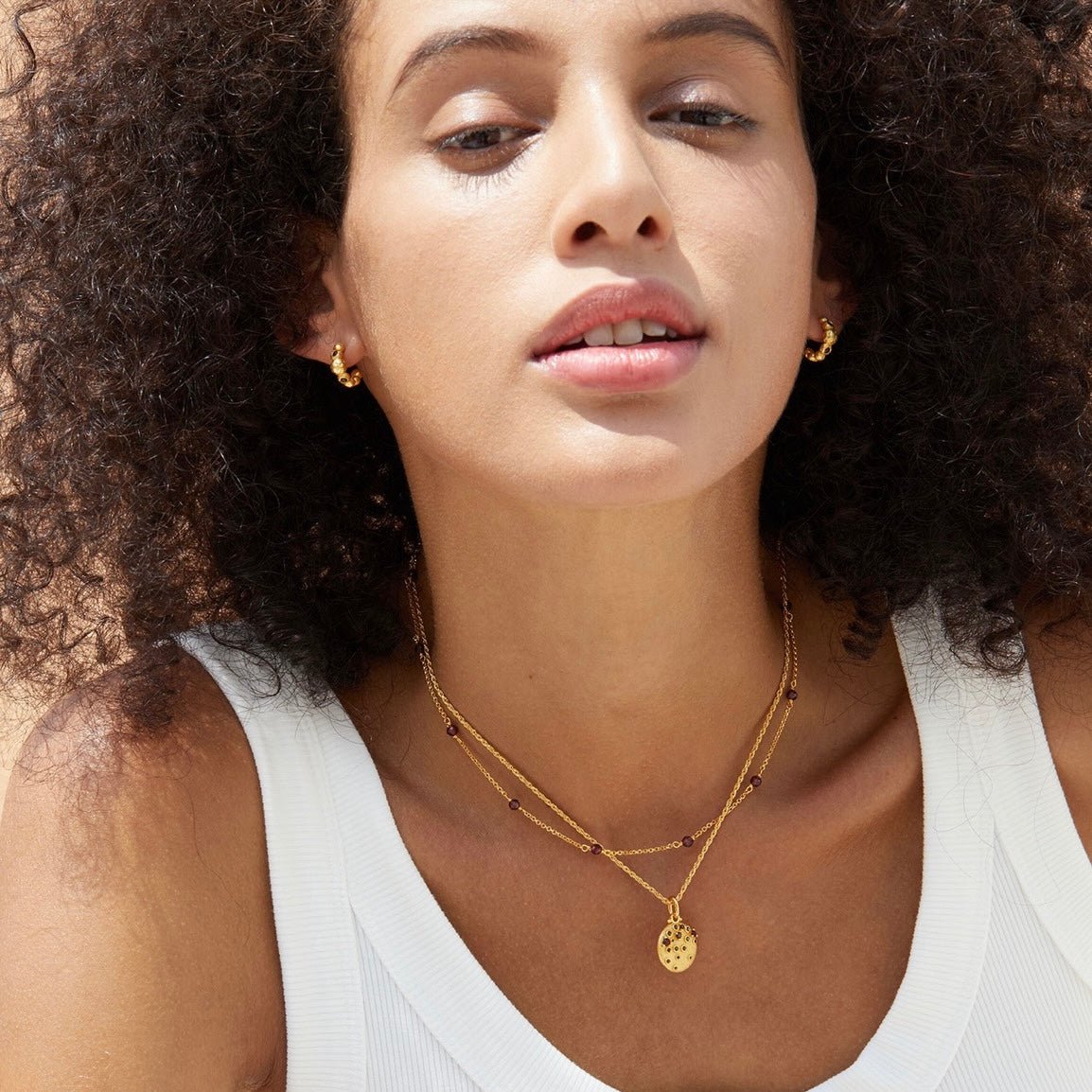 Crimson Tide Garnet Hoops - Pure Gems & Stones Store: Awakened Days