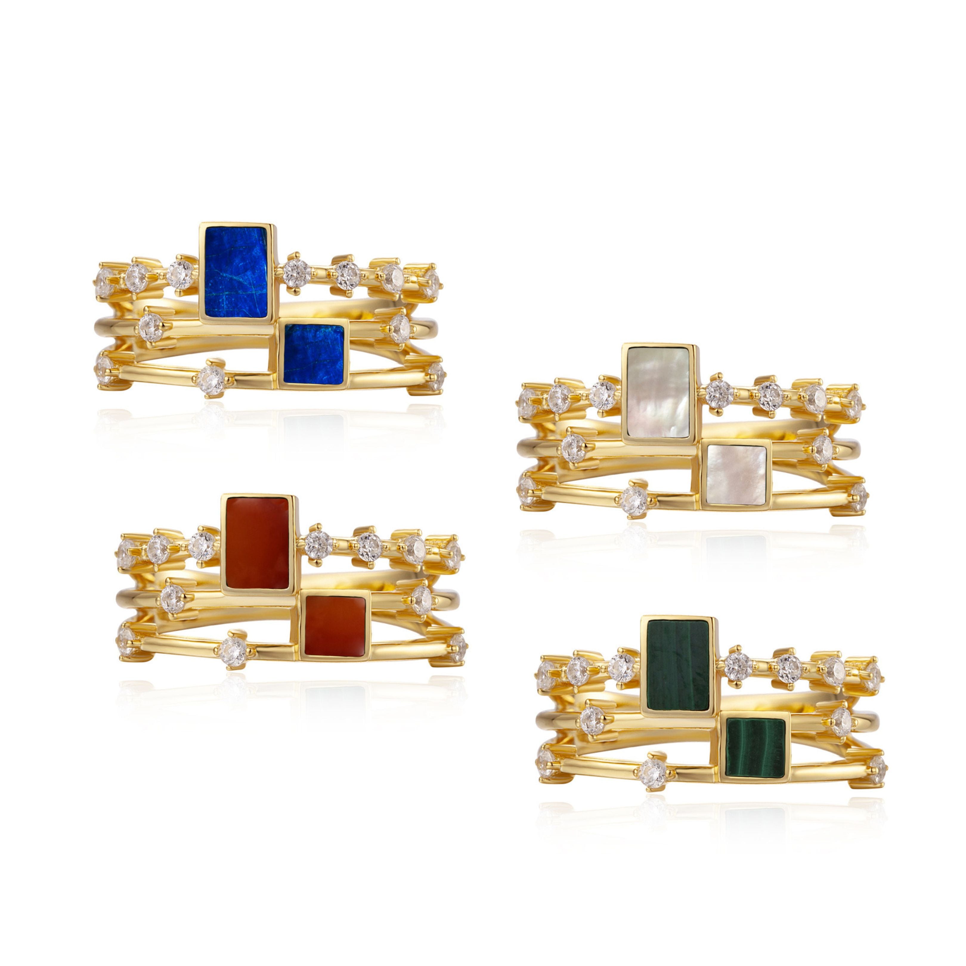Cubic Duet Ring - Pure Gems & Stones Store: Awakened Days