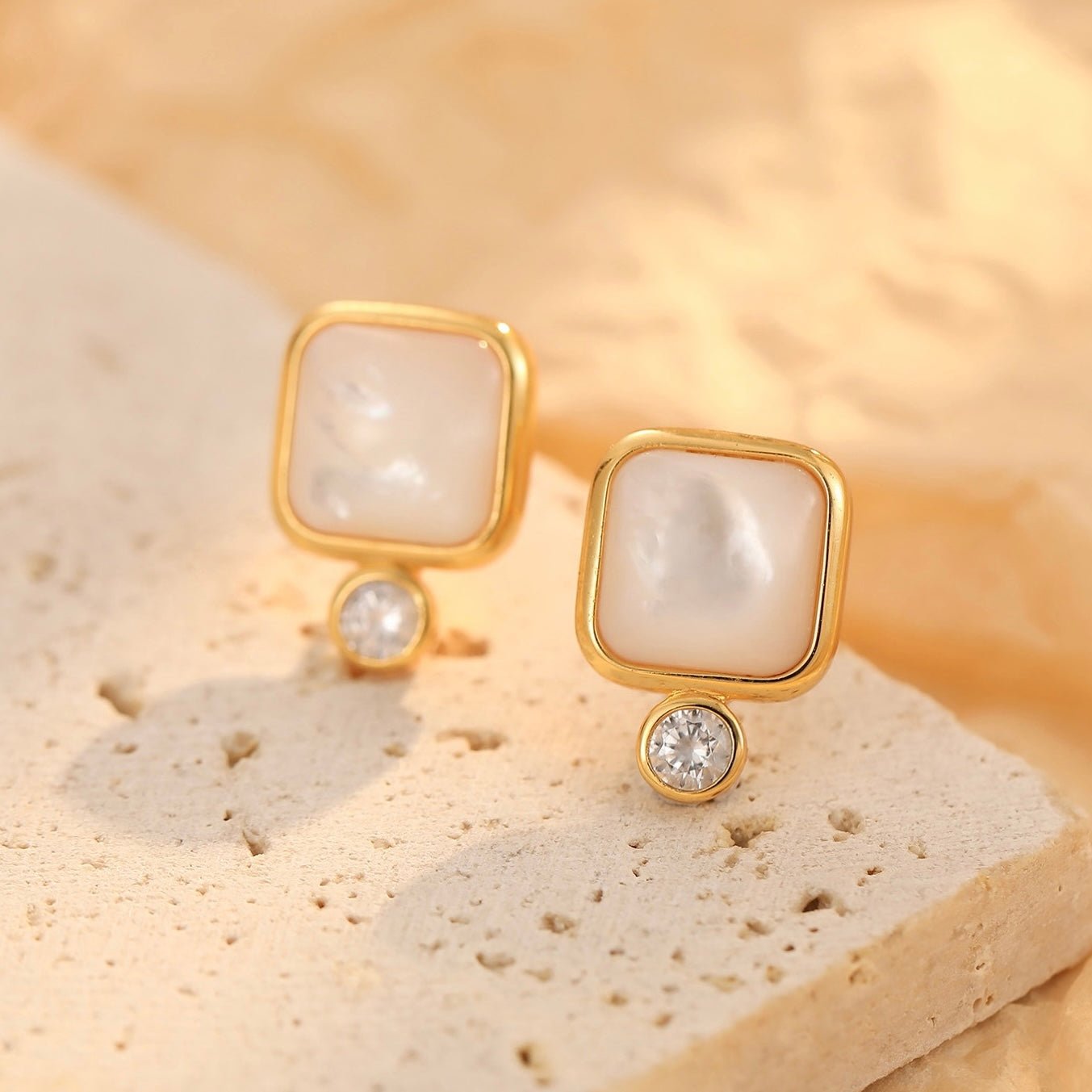 Éclat Blanc Studs - Pure Gems & Stones Store: Awakened Days
