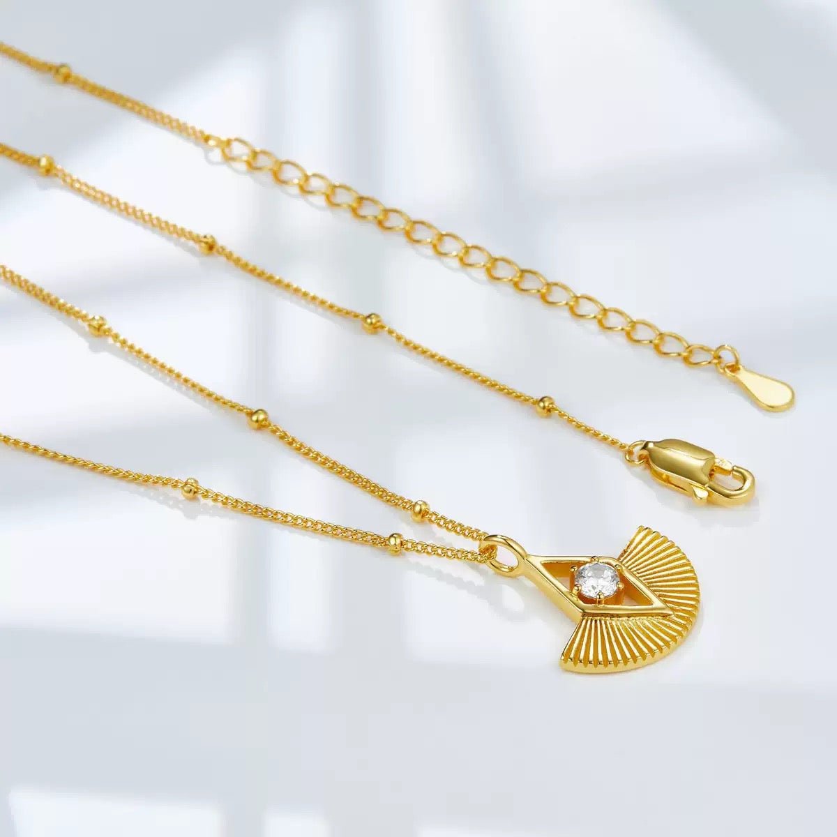 Éventail d’Or Necklace - Pure Gems & Stones Store: Awakened Days