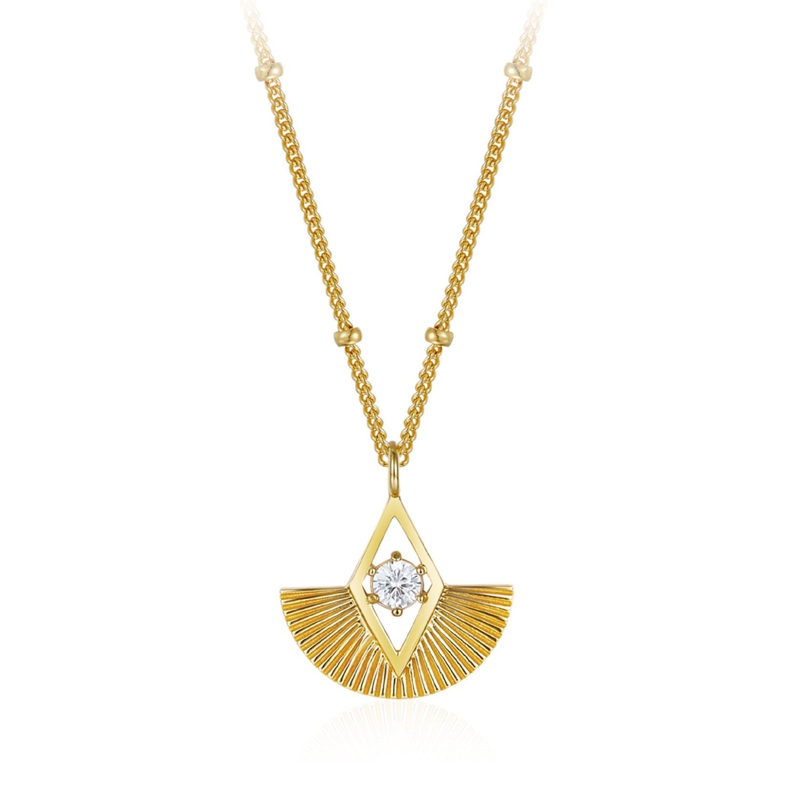 Éventail d’Or Necklace - Pure Gems & Stones Store: Awakened Days