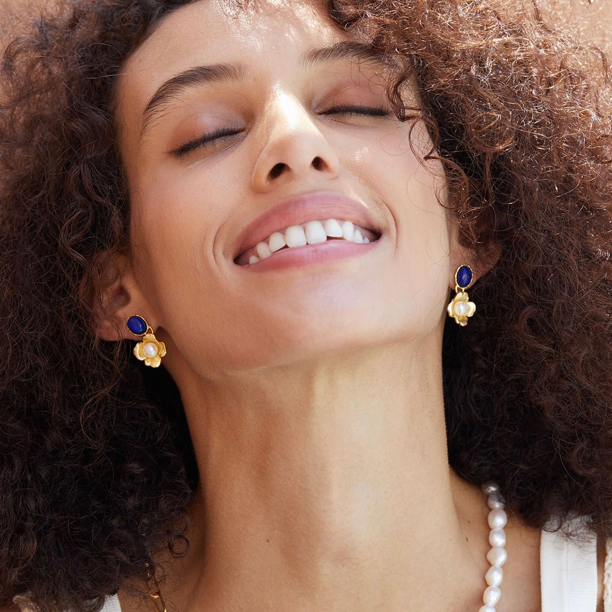 Fleur de Lapis Earrings - Pure Gems & Stones Store: Awakened Days