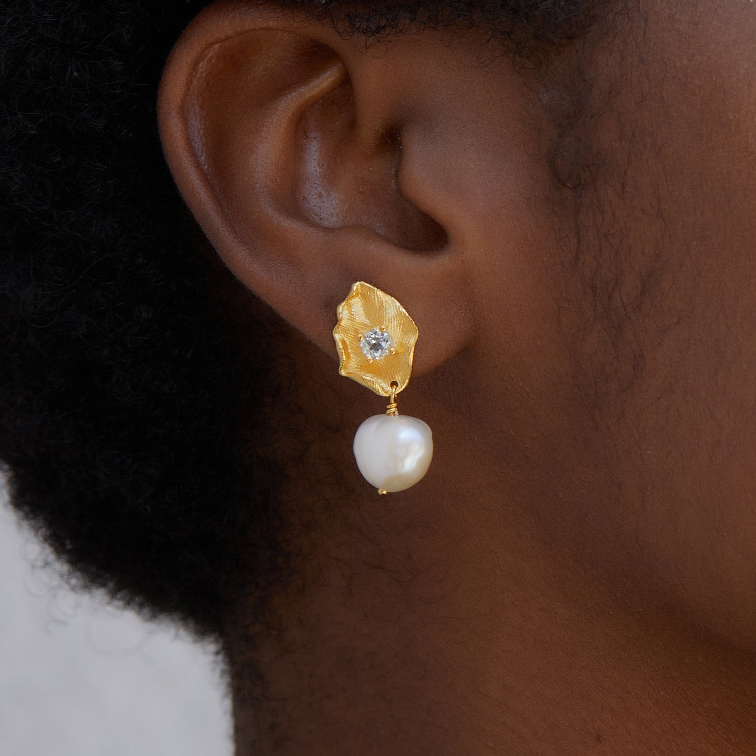 Fleur d’Or Earrings - Pure Gems & Stones Store: Awakened Days