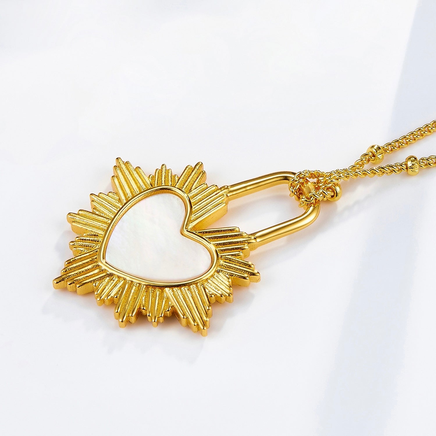 Gilded Heart Necklace - Pure Gems & Stones Store: Awakened Days