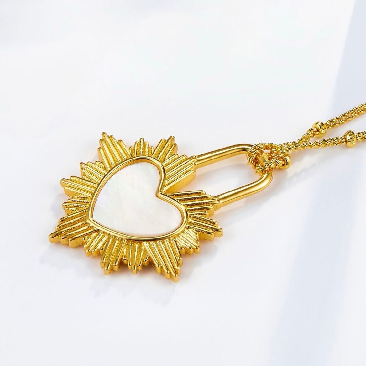 Gilded Heart Necklace - Pure Gems & Stones Store: Awakened Days