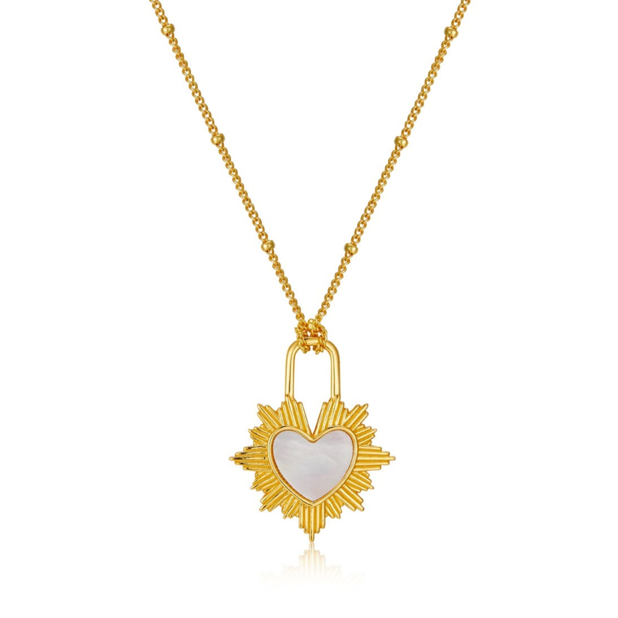 Gilded Heart Necklace - Pure Gems & Stones Store: Awakened Days