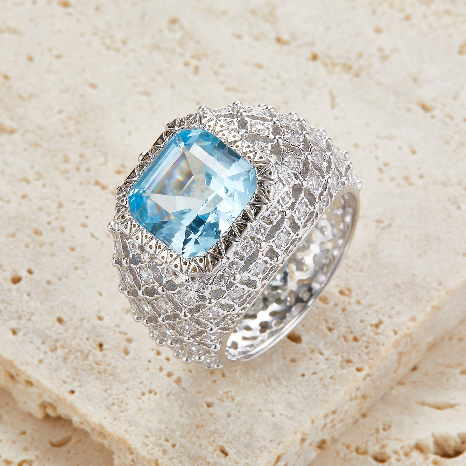 Glacier Crown Ring - Pure Gems & Stones Store: Awakened Days