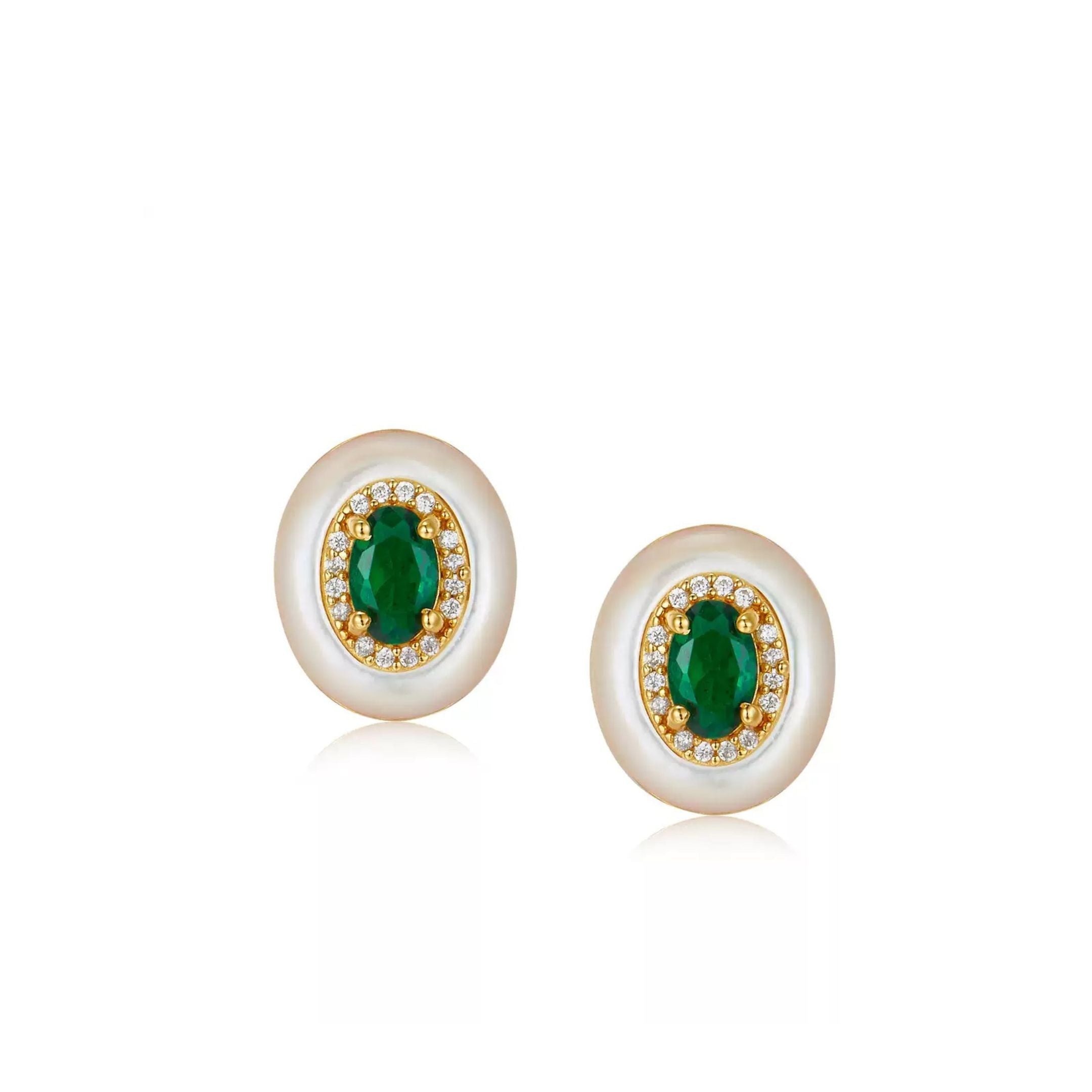 Halo de Vert Studs - Pure Gems & Stones Store: Awakened Days