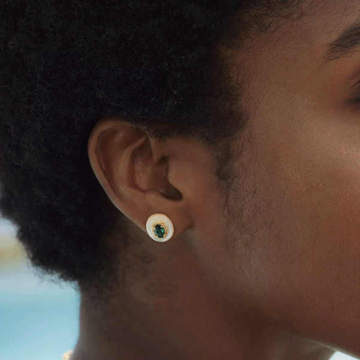 Halo de Vert Studs - Pure Gems & Stones Store: Awakened Days