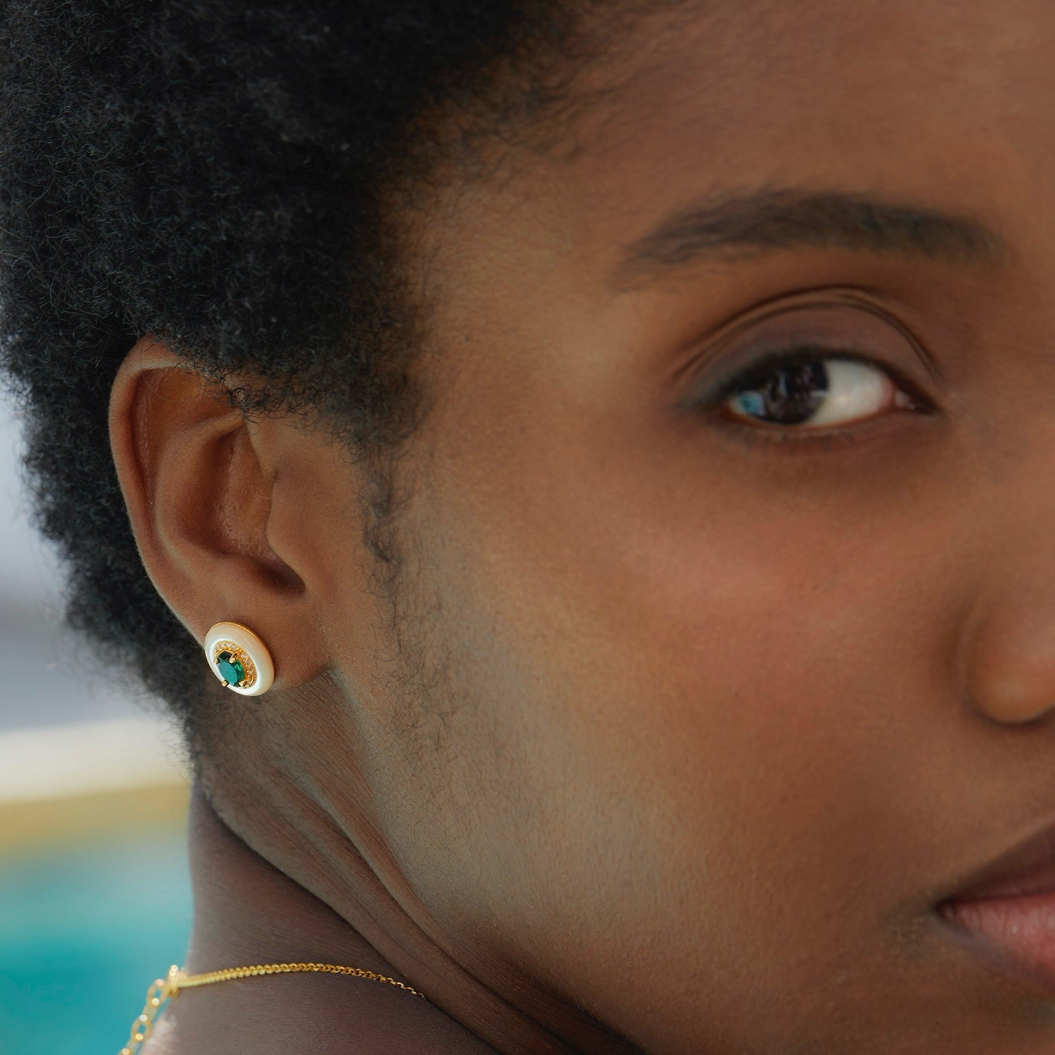 Halo de Vert Studs - Pure Gems & Stones Store: Awakened Days