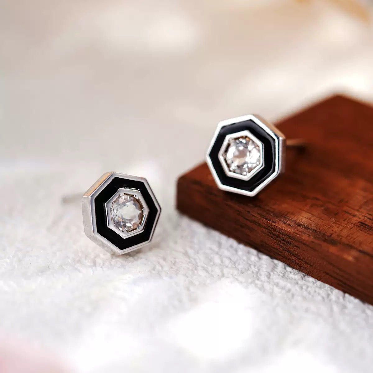 Hexa Noire Studs - Pure Gems & Stones Store: Awakened Days