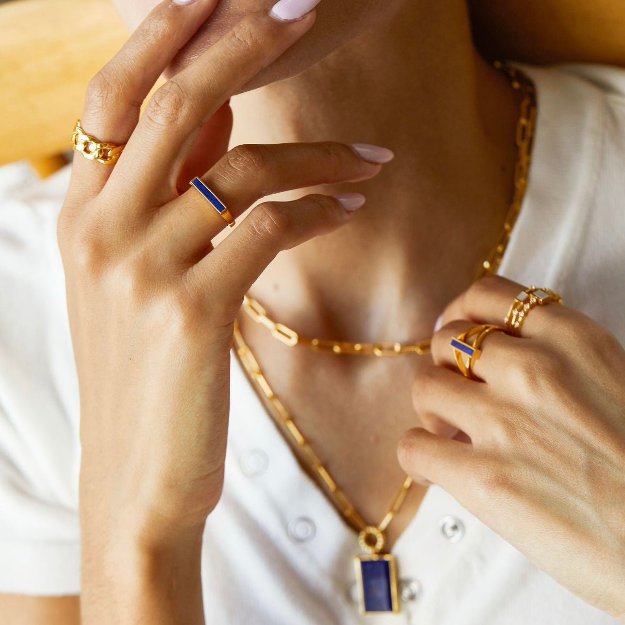 Indigo Bar Ring - Pure Gems & Stones Store: Awakened Days