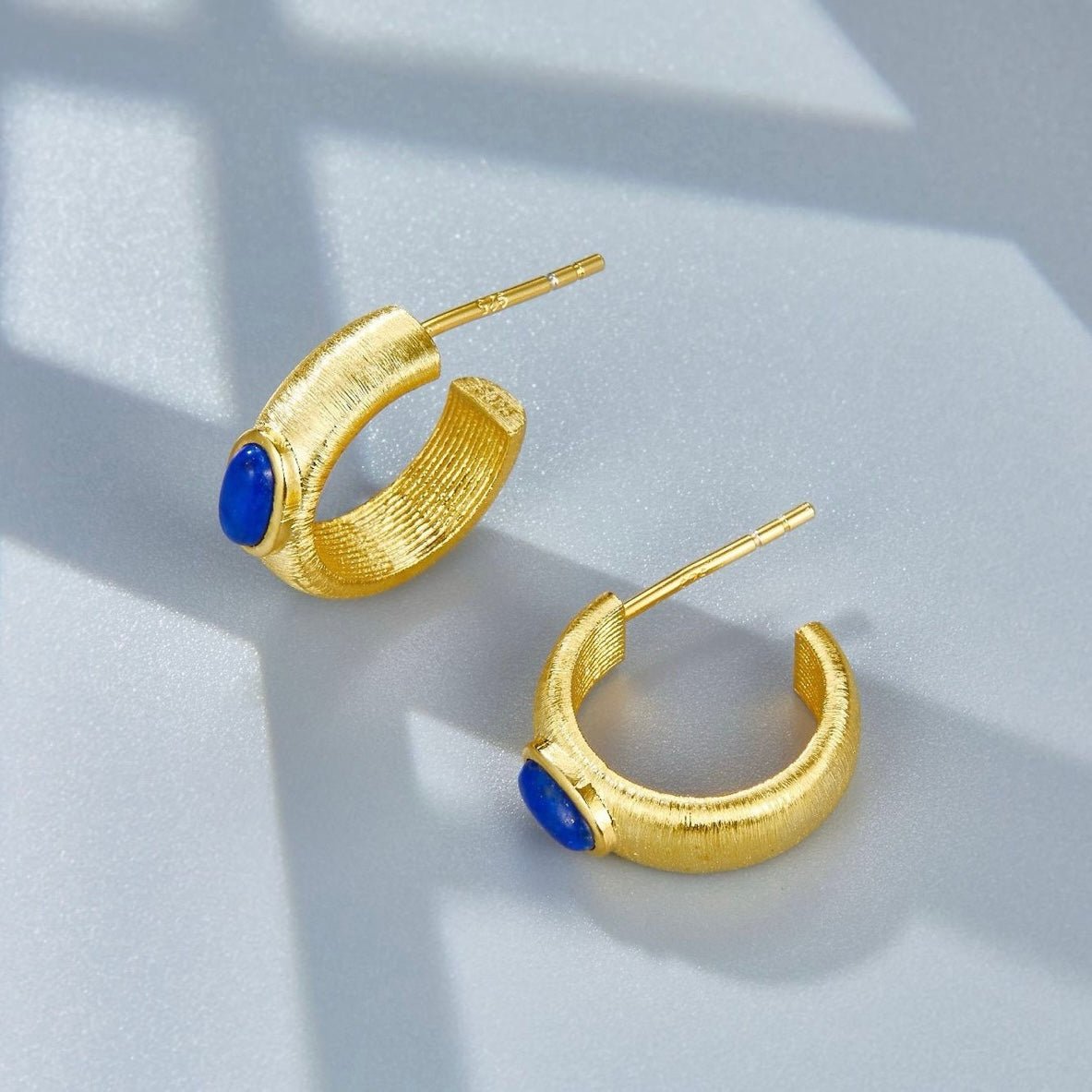 Lapis Ankh Hoops - Pure Gems & Stones Store: Awakened Days