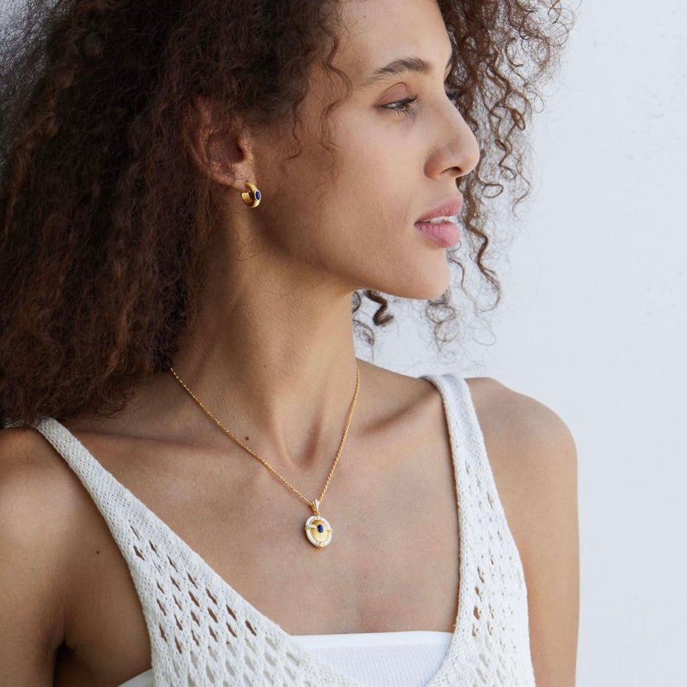 Lapis Ankh Hoops - Pure Gems & Stones Store: Awakened Days