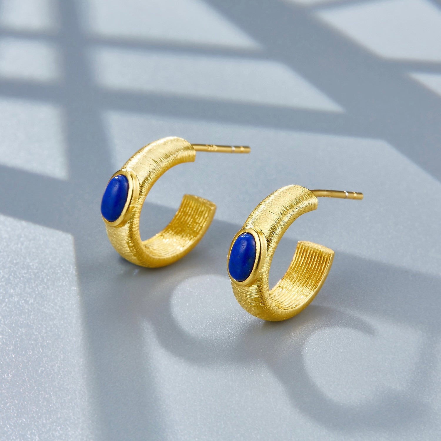 Lapis Ankh Hoops - Pure Gems & Stones Store: Awakened Days