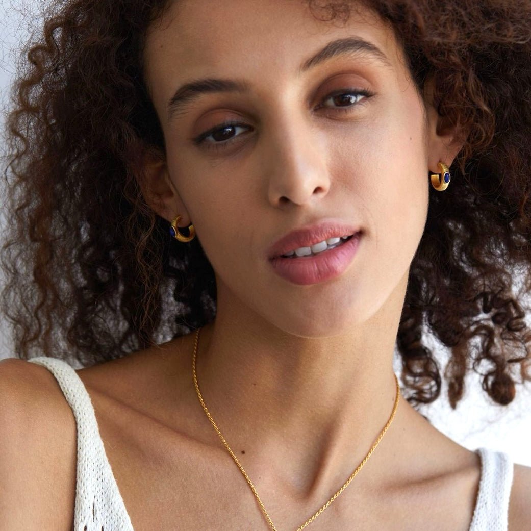 Lapis Ankh Hoops - Pure Gems & Stones Store: Awakened Days