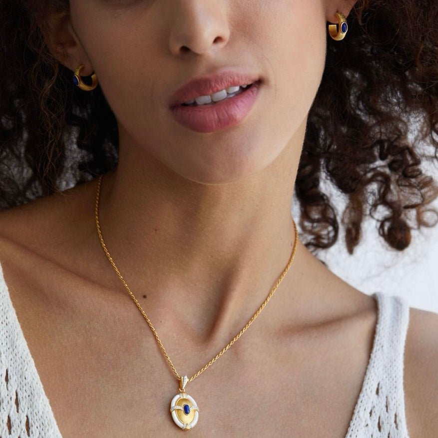 Lapis Ankh Hoops - Pure Gems & Stones Store: Awakened Days