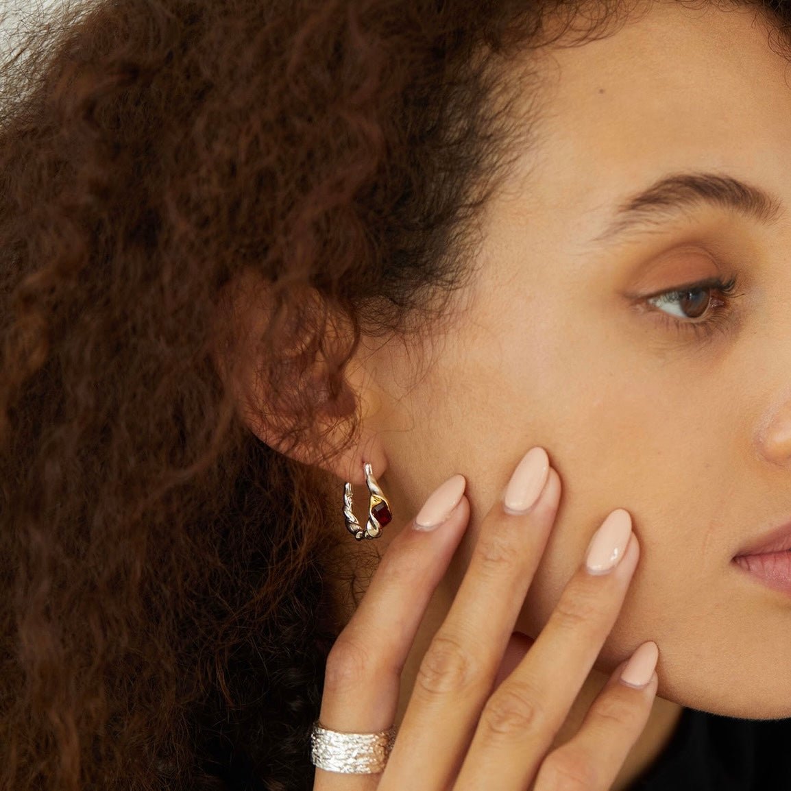 Lava Ember Hoops - Pure Gems & Stones Store: Awakened Days