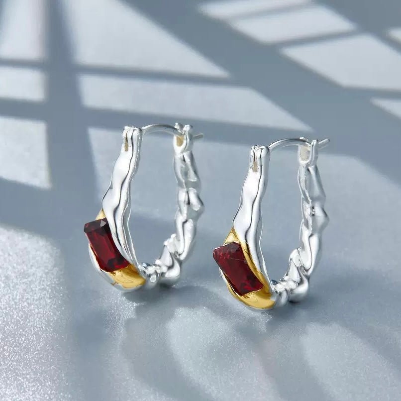 Lava Ember Hoops - Pure Gems & Stones Store: Awakened Days