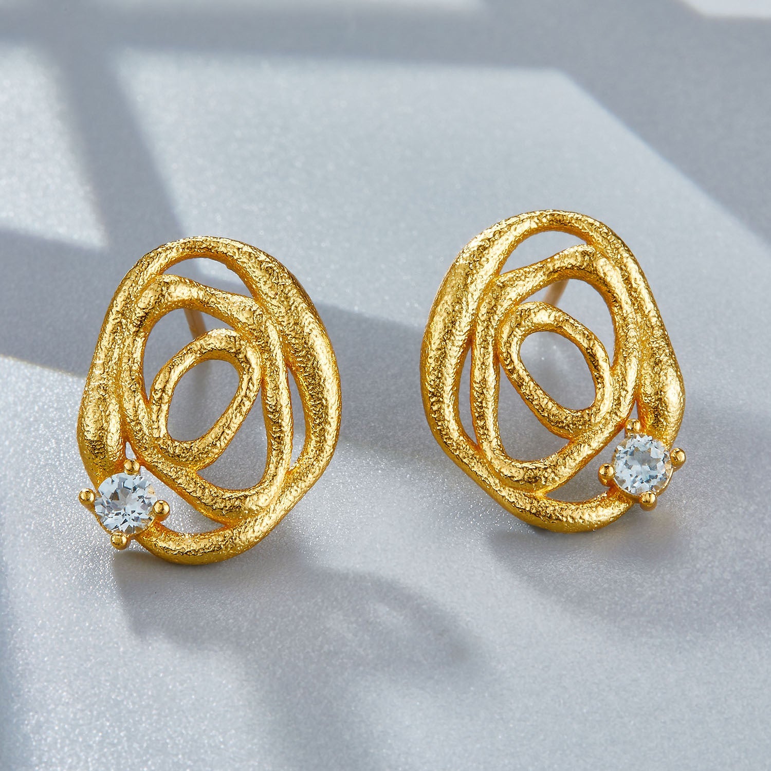 Linéa D’Or Earrings - Pure Gems & Stones Store: Awakened Days
