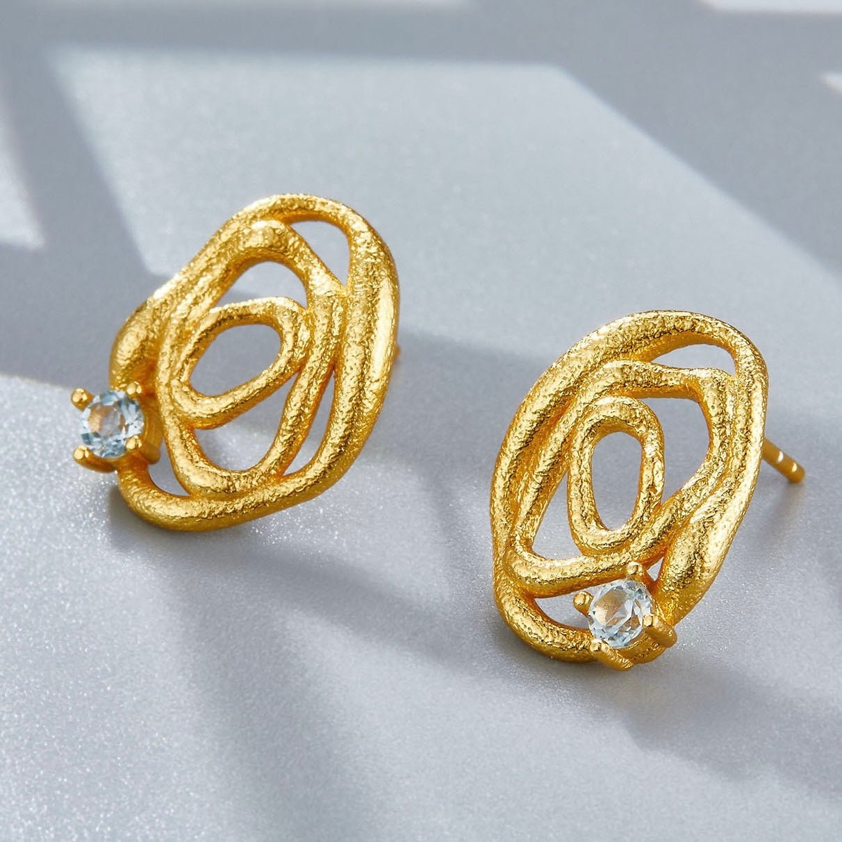 Linéa D’Or Earrings - Pure Gems & Stones Store: Awakened Days