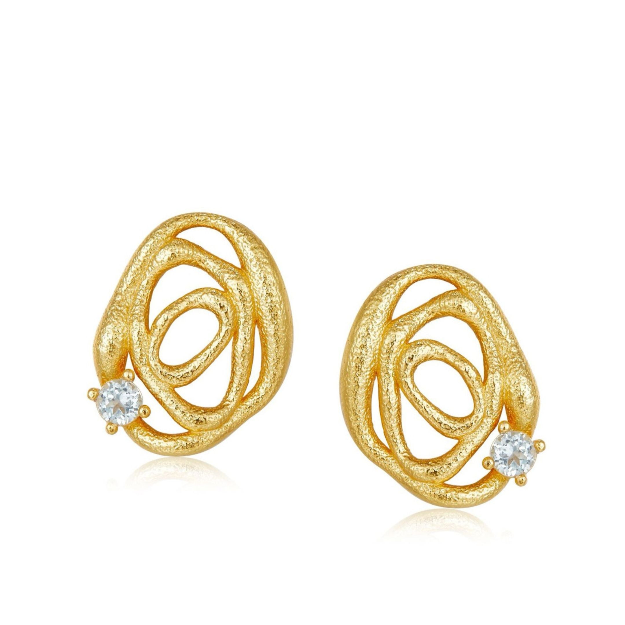 Linéa D’Or Earrings - Pure Gems & Stones Store: Awakened Days