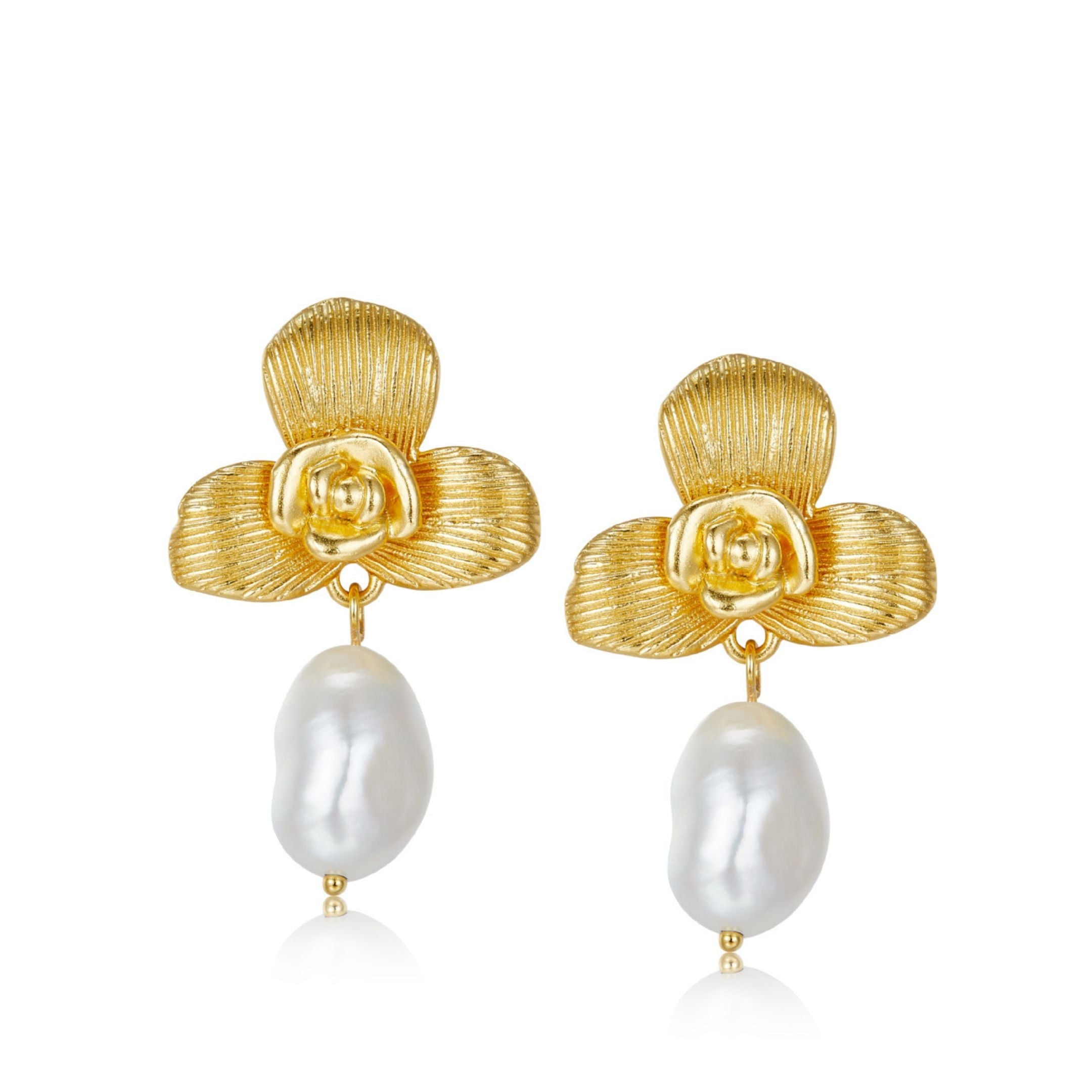 L’Orchidée et la Perle Earrings - Pure Gems & Stones Store: Awakened Days